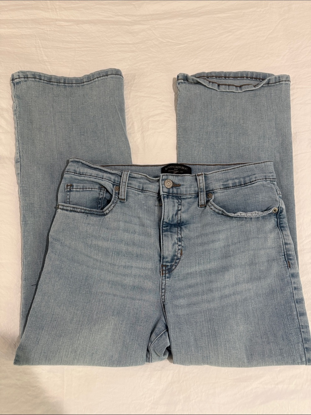 Banana Republic Light Blue Cropped Bootcut Jeans